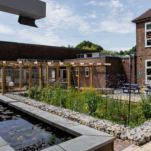 Moulsecoomb Primary School Rainscape, Brighton – The Aquifer Partnership with Robert Bray Associates Ltd