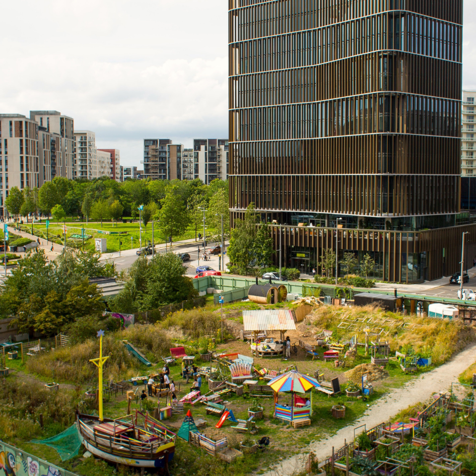 The LightHouse & Gardens, London Borough of Newham for Hadley Property Group with Community Saunas CIC, El Cafecito Cafe, Elite Project Services, Brompton Hire, Enterprise and London Legacy Corporation